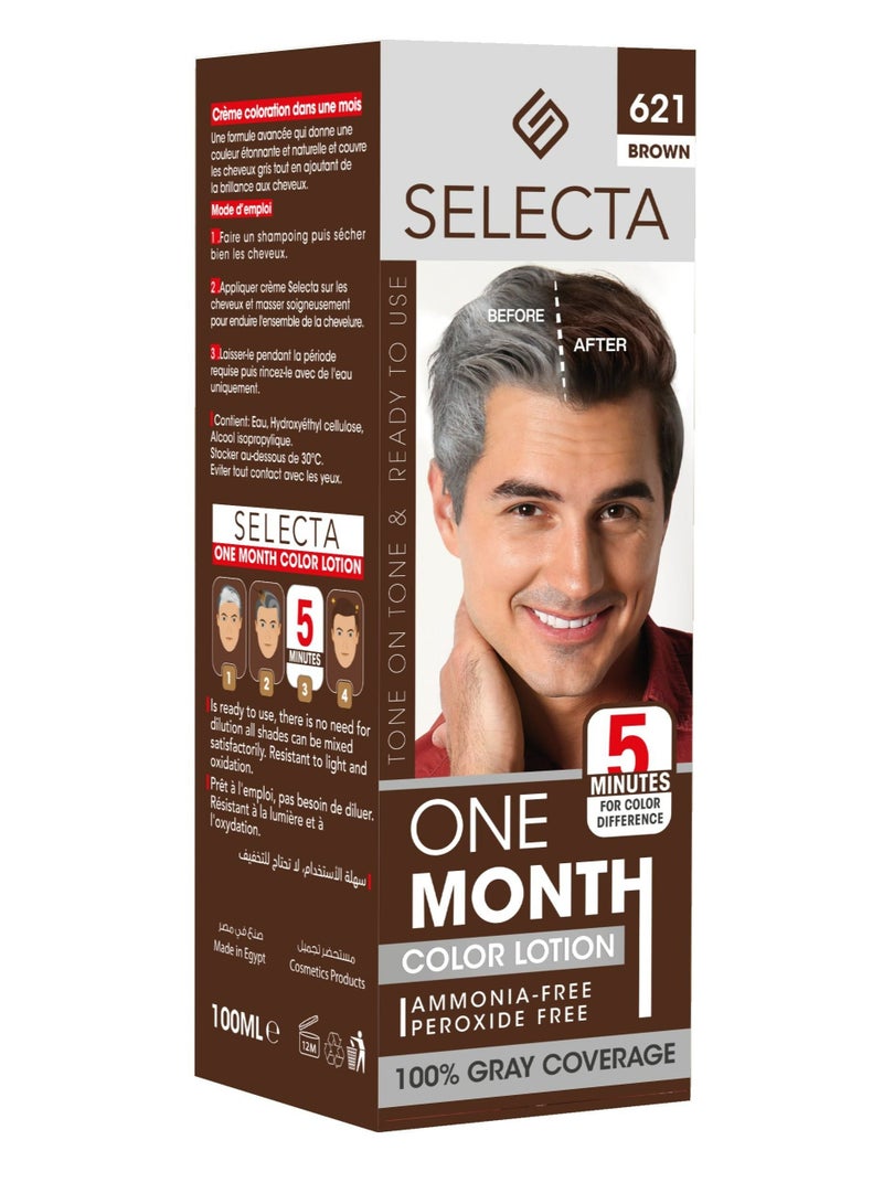 Selecta Hair Color (Brown 621) 100 ML - Image 1