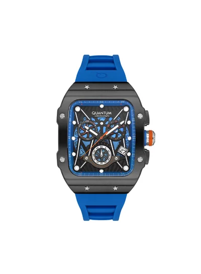 كوانتوم ساعة كرونوغراف سيليكون رجالية . - مم