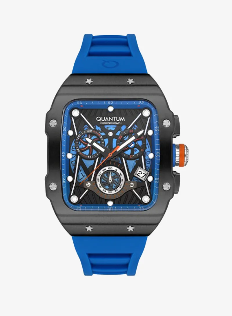 Quantum Men's Silicone Chronograph Watch HNG1080.659 - 43 mm