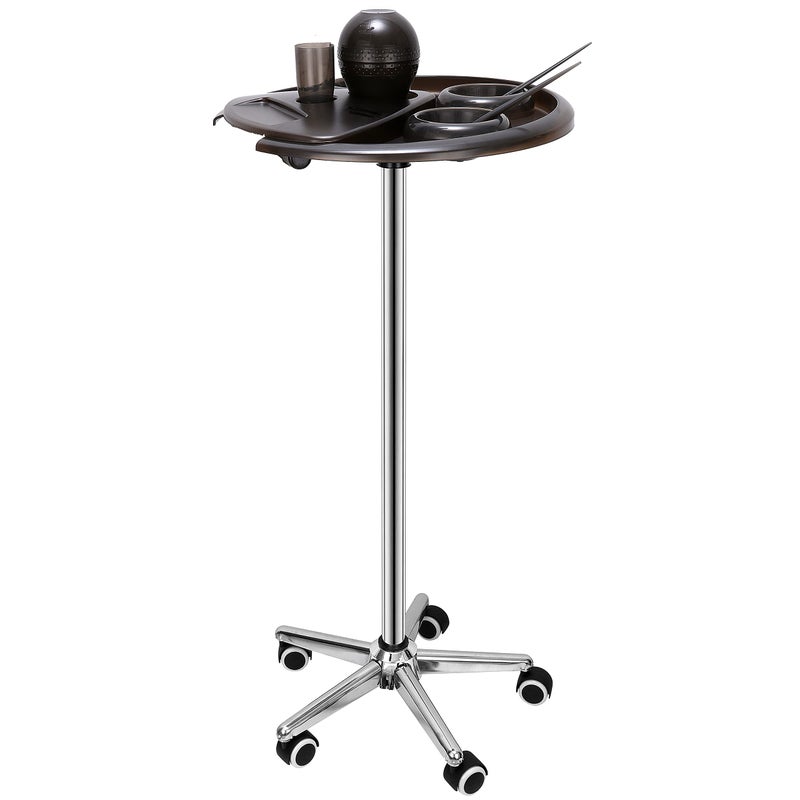 Dyeing Tool Service Cart, Salon Beauty Rolling Trolley Tray Cart,Salon Cart Beauty Trolley on Wheels，Stroller Rack with 5 Wheels (Black) - Image 1