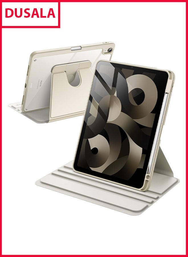DUSALA Rotating Case for iPad Air 4 (10.9-Inch,2020) with Pencil Holder,360 Degree Rotation Protective Stand Slim Cover Clear Back, Auto Wake/Sleep (iPad Air 4) - Image 1