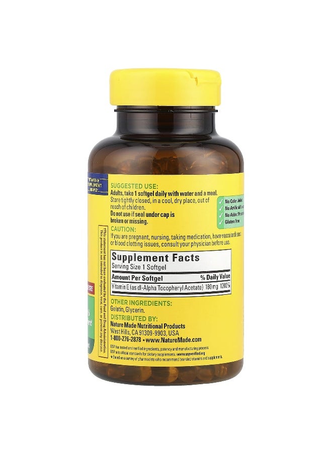 Nature Made - Nature Made, Vitamin E , 180 mg (400 IU), 300 Softgels - Image 1