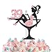 Lisimy Sitting Girl Cake Topper Picks for Girl Lady 39th Birthday Makeup Spa Theme Party Decoration Supplies 39 Silhouette High Heeled Cake Decor Rose Gold Glitter - Image 4