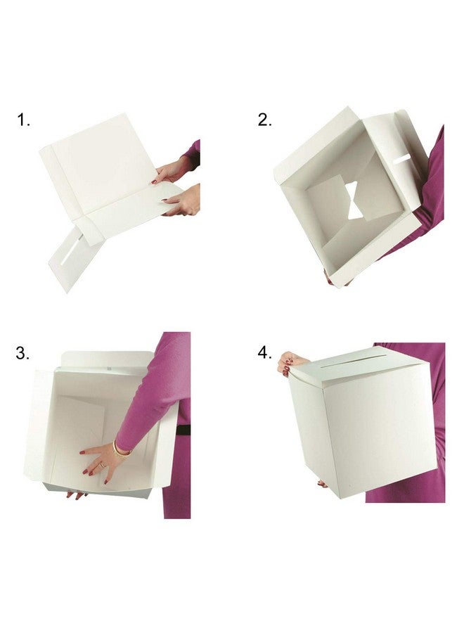 Beistle White Card Box Holder for Weddings, Baby Shower, Birthday and Graduation Celebrations 12" x 12" - Image 5