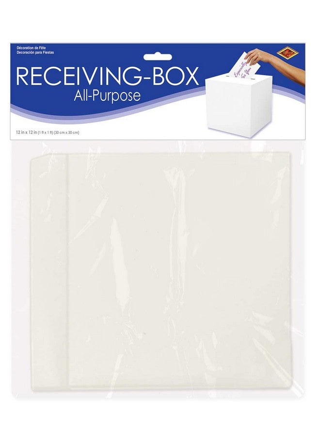 Beistle White Card Box Holder for Weddings, Baby Shower, Birthday and Graduation Celebrations 12" x 12" - Image 4