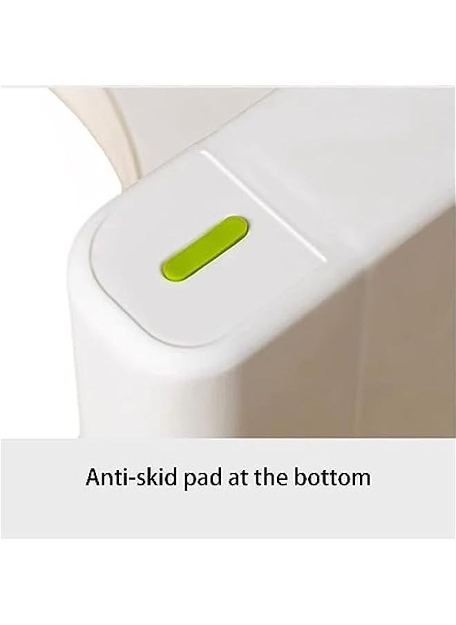 Generic Plastic Bathroom Toilet Assistance Step Stool for Adults, Non-Slip Orange  Stool 15.35 x 8.27 x 6.69, White Blue  - Image 5