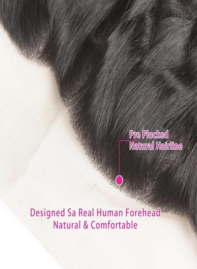 Odir 13x4 Lace Frontal Deep Wave Human Hair 180% Density Unprocessed 9A Deep Curly Virgin Hair 13x4 Ear to Ear Lace Closure Frontal with Baby Hair Natural Color 16 Inch - Image 3