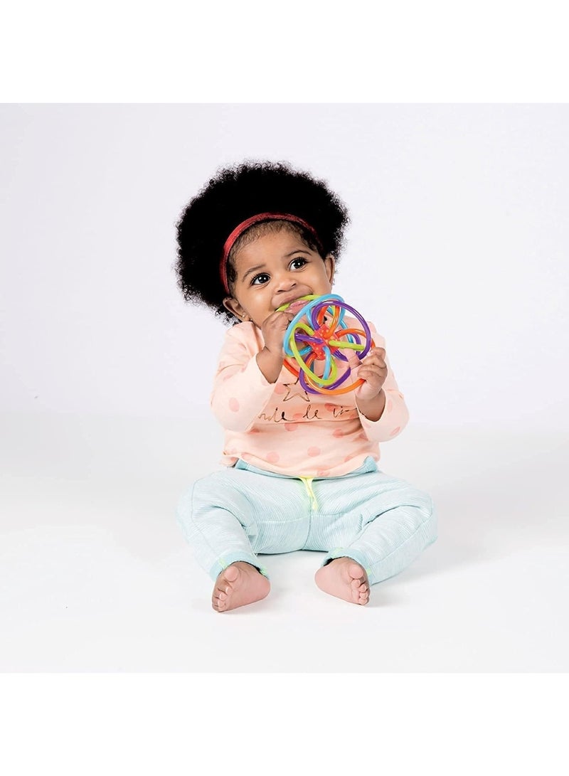 erorex Colorful Baby Teething Rattle Toy Soft Chewable Loops BPA-Free Sensory Teether Ball for Infant Development - Image 5