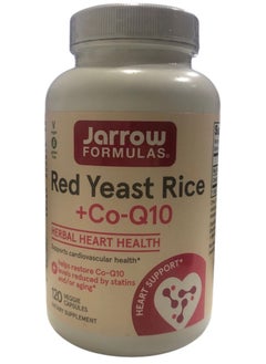 jarrow formulas Vegan Red Yeast Rice + Coenzyme Q10, 120 Veggie Capsules  - Image 1