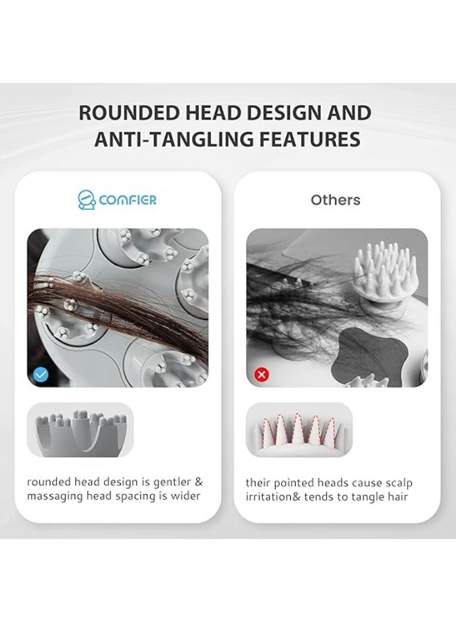 COMFIER Electric Cordless Hair Scalp Massager with Kneading 84 Massage Nodes, Handheld Portable Head Scratcher Massager for Hair Growth, Deep Clean and Stress Relax, Gifts for Men Dad - Image 5