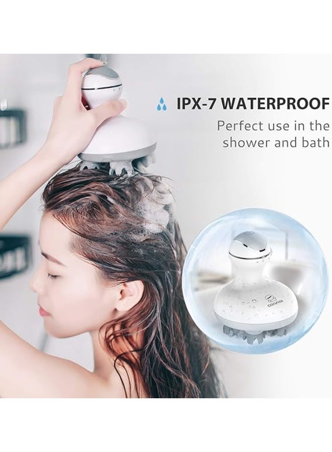 COMFIER Electric Cordless Hair Scalp Massager with Kneading 84 Massage Nodes, Handheld Portable Head Scratcher Massager for Hair Growth, Deep Clean and Stress Relax, Gifts for Men Dad - Image 3
