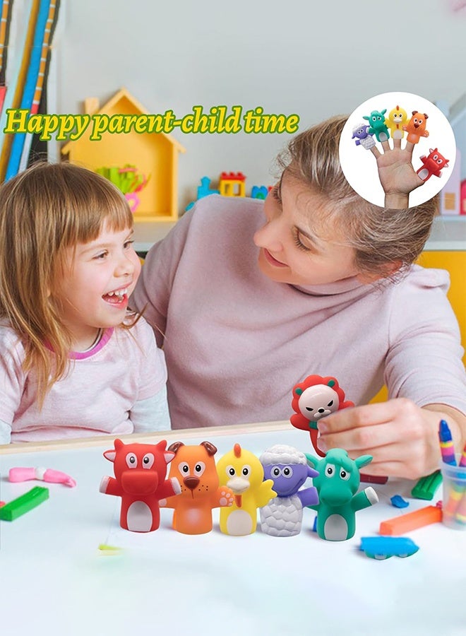 Organizer 10 PCS Rubber Animal Finger Puppets for Toddlers Finger Hands Party Toys for Kids Adults Party Favors Goodie Bag Fillers - Image 5