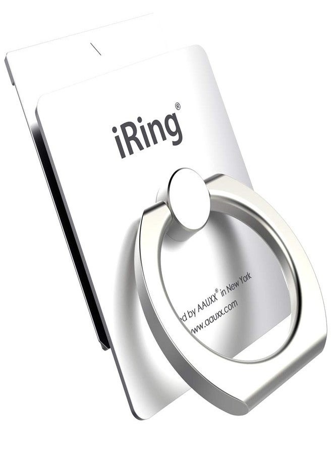 iRing Link, Made in Korea, Wireless Charging Friendly Phone Holder - Cell Phone Ring Grip Finger Holder and Stand Compatible with iPhone, Galaxy, and Other Smartphones(Silver) - Image 1