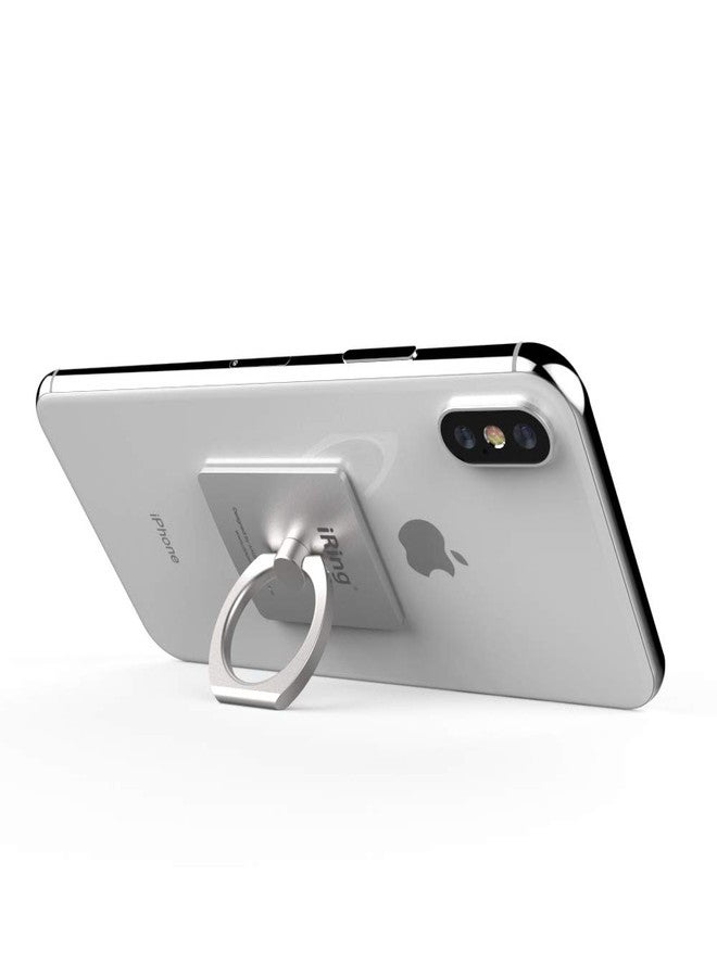 iRing Link, Made in Korea, Wireless Charging Friendly Phone Holder - Cell Phone Ring Grip Finger Holder and Stand Compatible with iPhone, Galaxy, and Other Smartphones(Silver) - Image 5