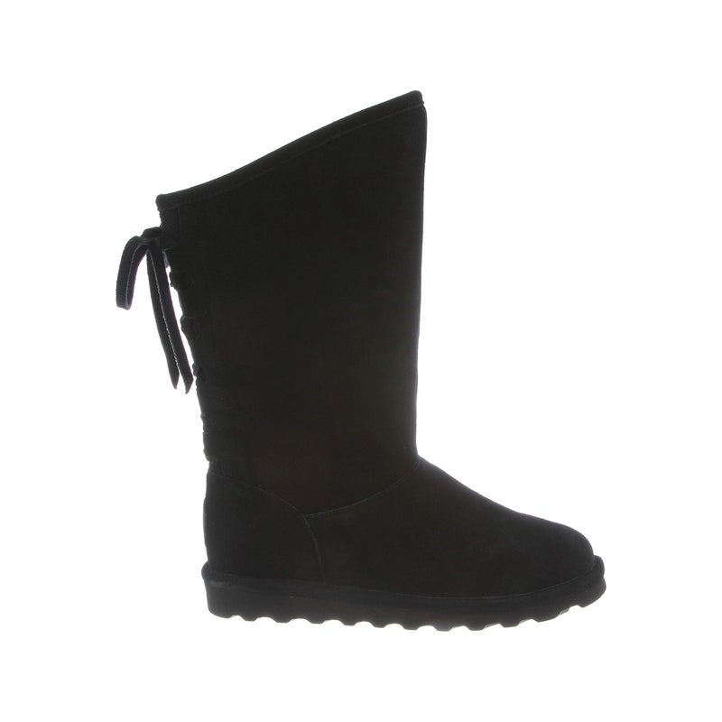 BEARPAW Phylly Youth's Boot Black Size 4 | Comfortable Suede Winter Boot | Youth's Classic Slip On Boot - Image 3