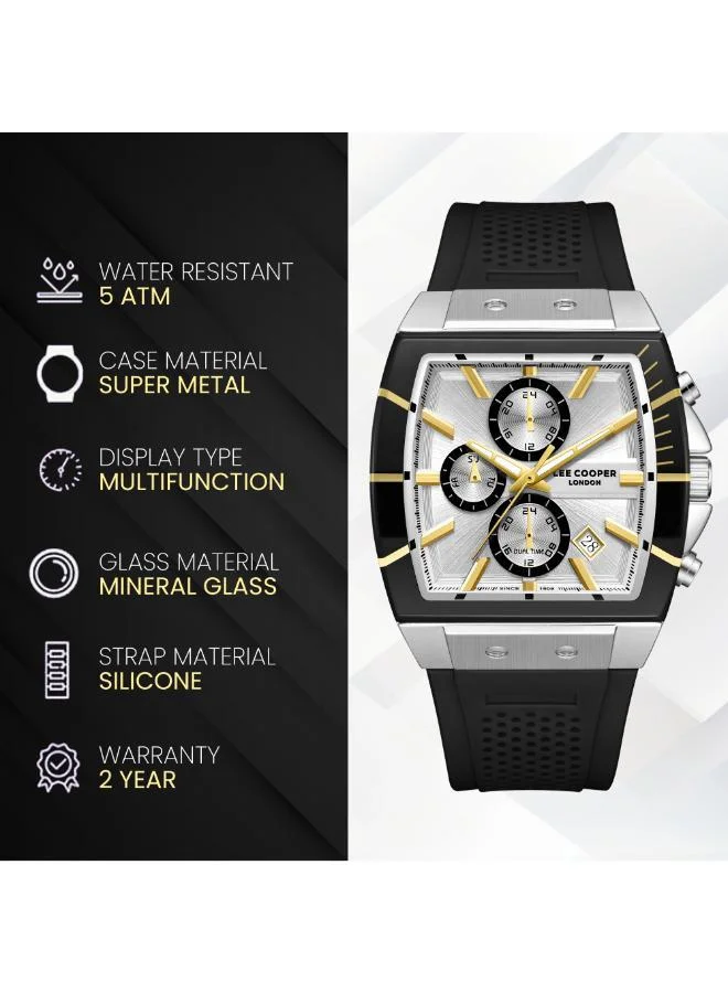 Lee Cooper  Men's Silicone MULTIFUNCTION Watch LC08399.331 - 41×49.5 mm for Men | Best Price UAE