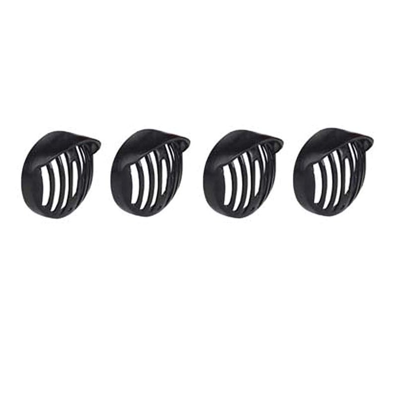 Ramanta 4 PCs Front Rear Indicators Grills for Electra, Standard & Classic (4 Pcs Indicators Grills, Black with Cap) - Image 3