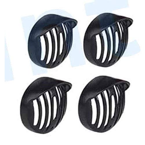 Ramanta 4 PCs Front Rear Indicators Grills for Electra, Standard & Classic (4 Pcs Indicators Grills, Black with Cap) - Image 2