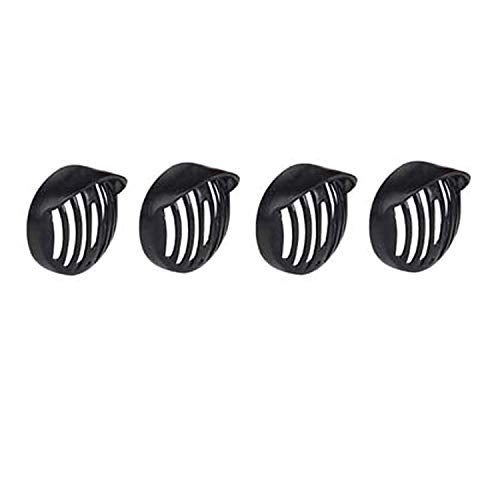 Ramanta 4 PCs Front Rear Indicators Grills for Electra, Standard & Classic (4 Pcs Indicators Grills, Black with Cap) - Image 1