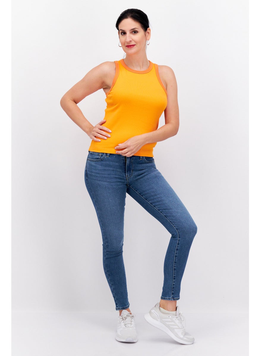 Women Round Neck Sleeveless Ribbed Top, Orange - pzsku/Z59FFFE5B37AC33639754Z/45/_/1725379273/0f11a65c-9e0e-4c4e-84c7-2b10614b75de