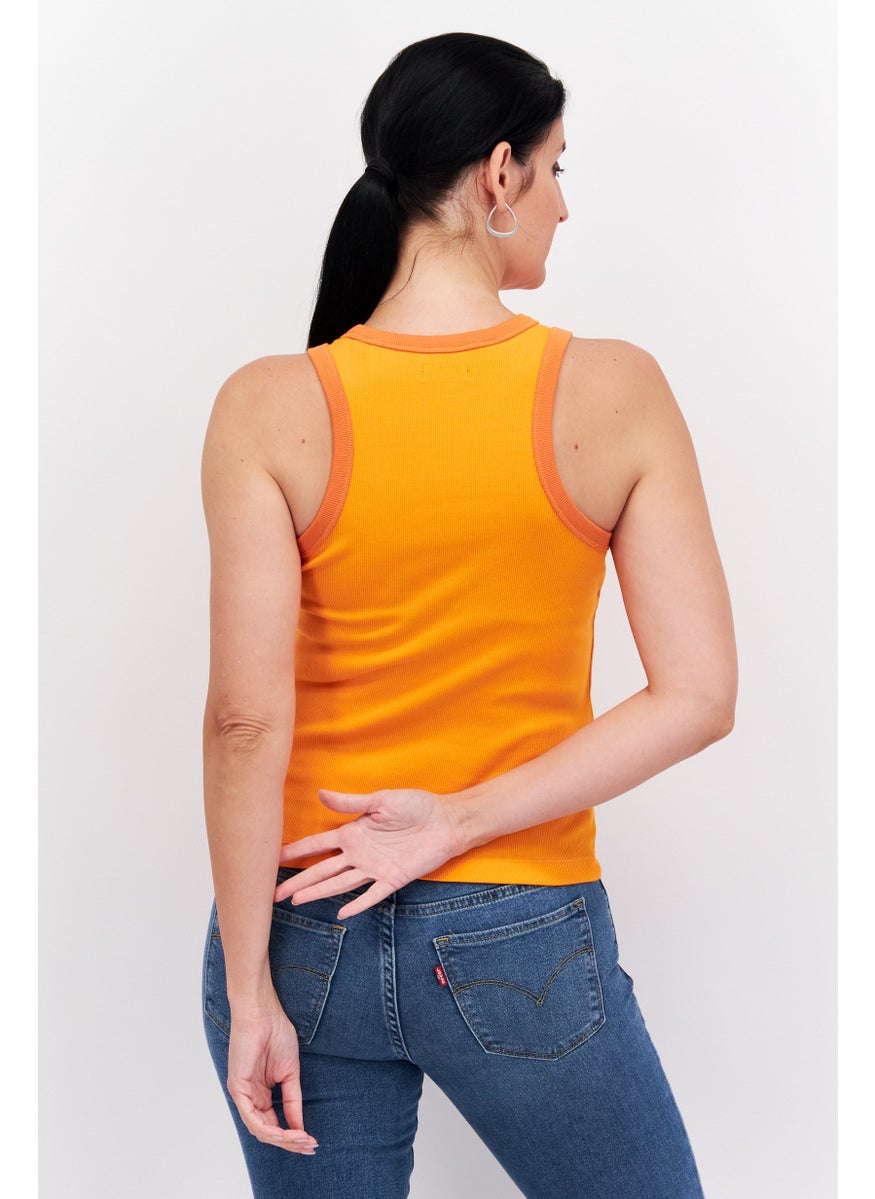 Women Round Neck Sleeveless Ribbed Top, Orange - pzsku/Z59FFFE5B37AC33639754Z/45/_/1725379374/19c0b439-dee2-4a4f-b531-14c9cc71ba2b