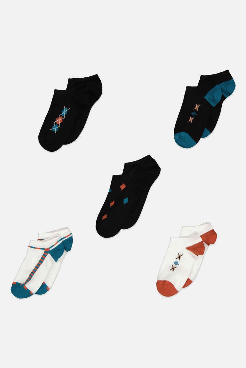 RBX Kids Boy 5 Pairs Ankle Socks, Multicolor  - Image 1