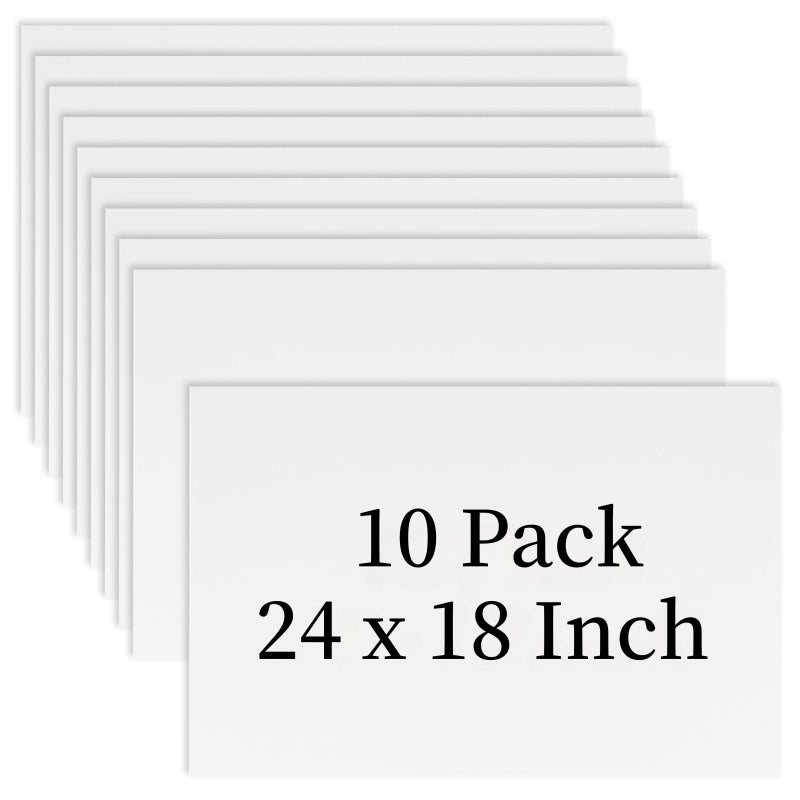 Newflager 10 Pack 18'' x 24'' Large White Corrugated Plastic Sign Blank Board Double Sided for Garage Sale, Rent, Birthday Party, Guidepost Decorations - Image 1