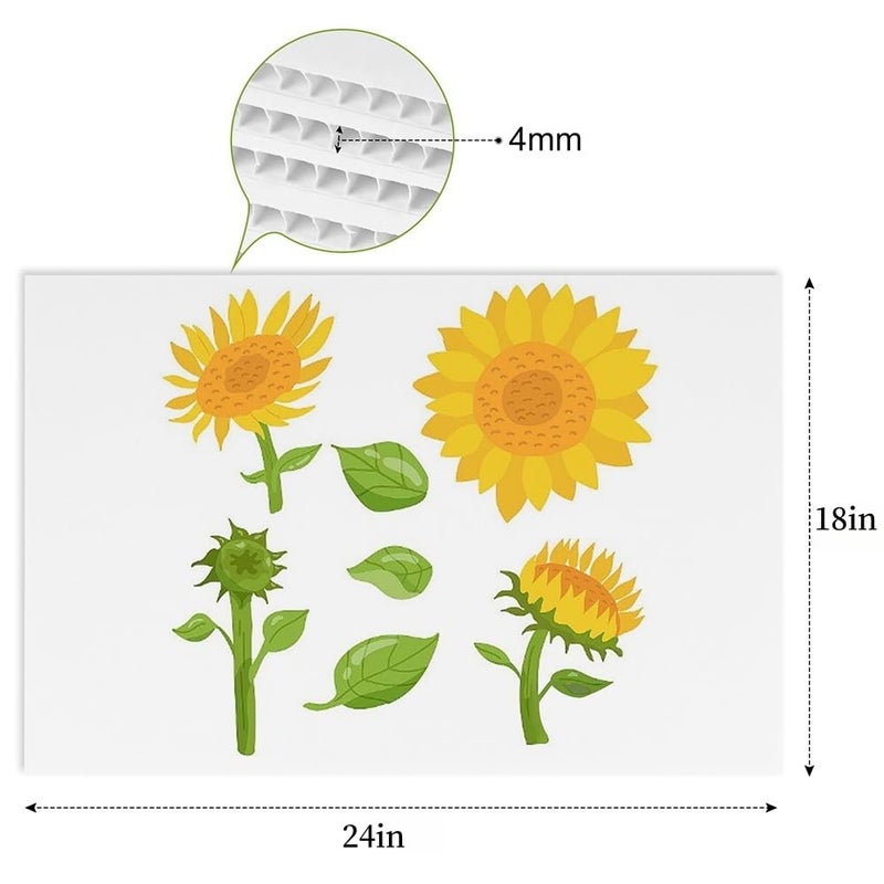 Newflager 10 Pack 18'' x 24'' Large White Corrugated Plastic Sign Blank Board Double Sided for Garage Sale, Rent, Birthday Party, Guidepost Decorations - Image 2