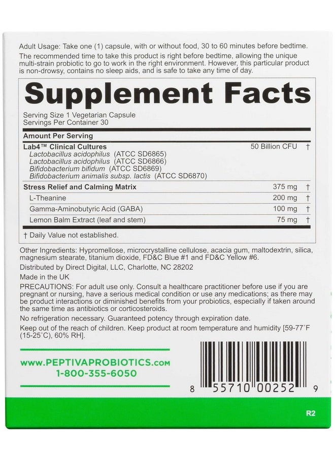 Peptiva Advanced 50 Billion CFU Probiotic - Digestive Relief - Clinically Validated, Premium Probiotic, 30ct