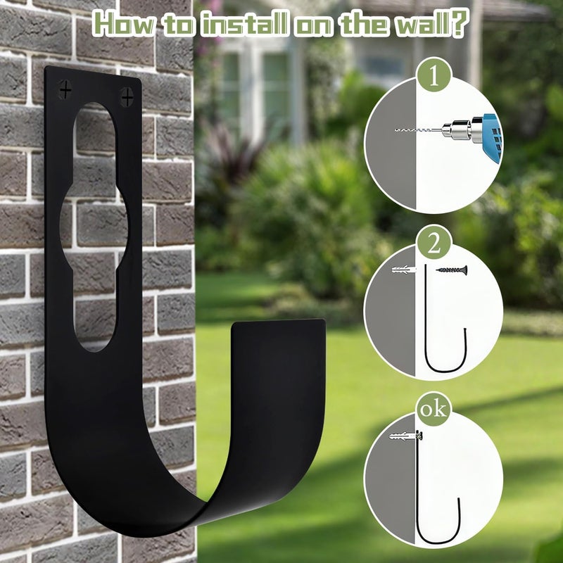 SupKing Hose Holder Wall Mount,Heavy Duty Garden Hose Hanger Reel Metal Hose Hooks Fit to100ft Expandable Watering Hose Storage - Image 4