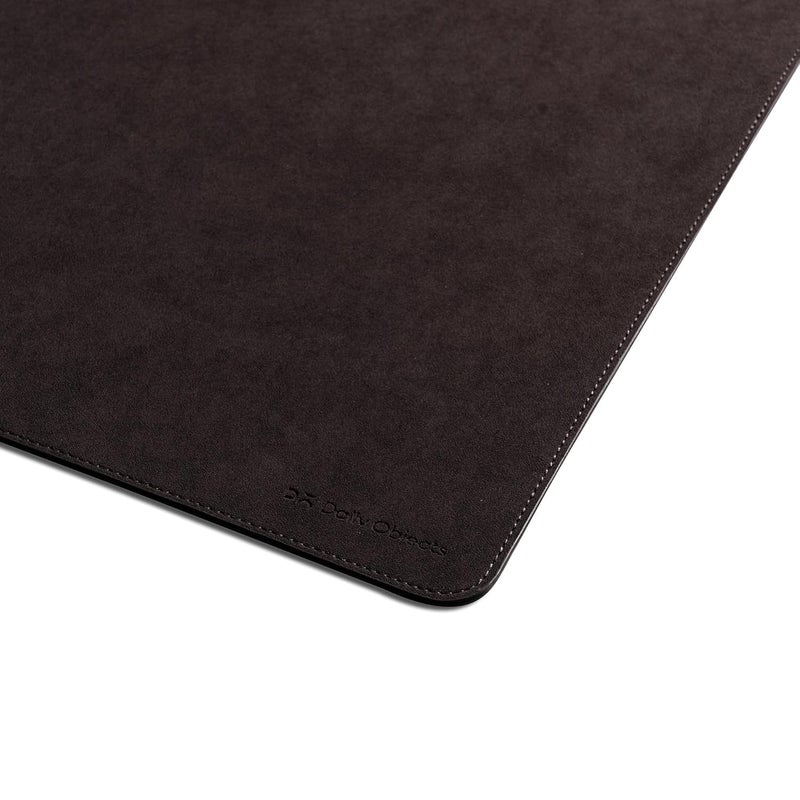 Daily Objects Reversible Desk Matte Sand Premium Vegan Leather Desk Mat|Anti-Skid|Anti-Slip|85 * 45cm|Spread Turf Desk/Laptop Mat for Work from Home/Gaming- Extended Mouse pad and Keyboard Desk-Brown - Image 3