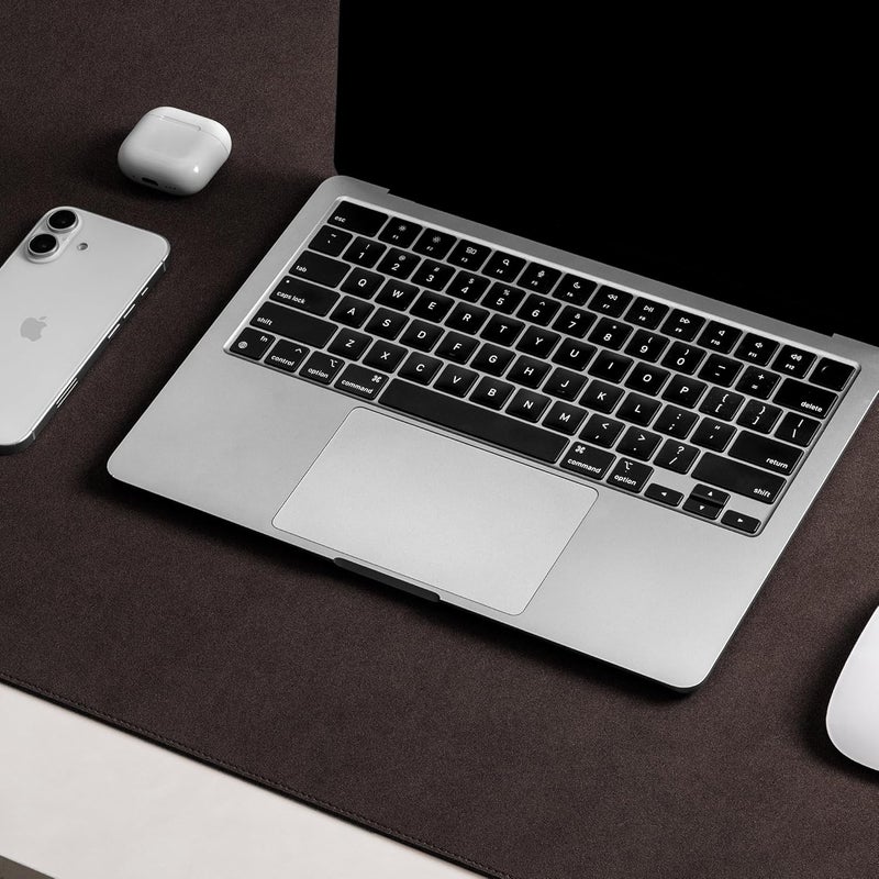 Daily Objects Reversible Desk Matte Sand Premium Vegan Leather Desk Mat|Anti-Skid|Anti-Slip|85 * 45cm|Spread Turf Desk/Laptop Mat for Work from Home/Gaming- Extended Mouse pad and Keyboard Desk-Brown - Image 2