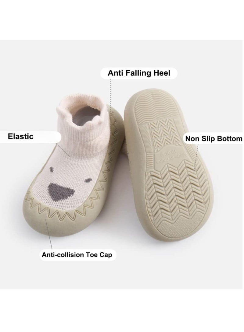 Oasisgalore Baby Sock Shoes Toddler Cartoon Soft Rubber Sole Non Slip Floor Slipper for Boys Girls First Walking, Fit for 12-18 Months  - Image 3