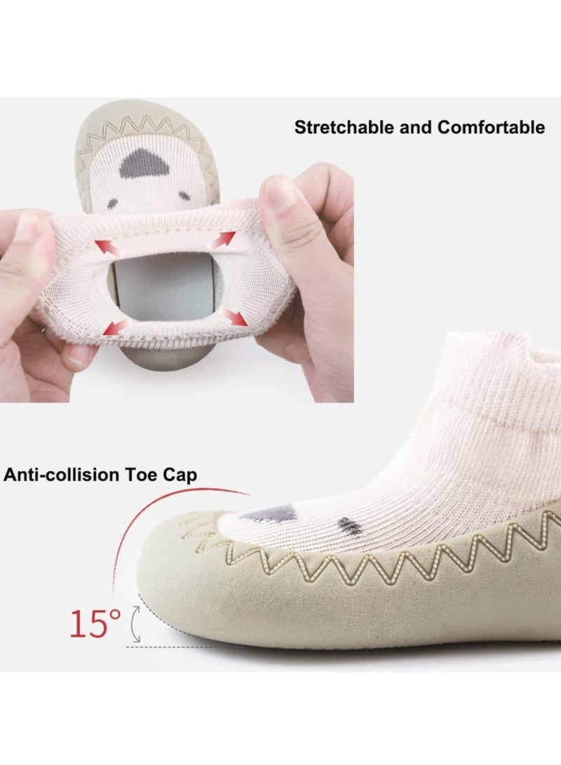 Oasisgalore Baby Sock Shoes Toddler Cartoon Soft Rubber Sole Non Slip Floor Slipper for Boys Girls First Walking, Fit for 12-18 Months  - Image 4