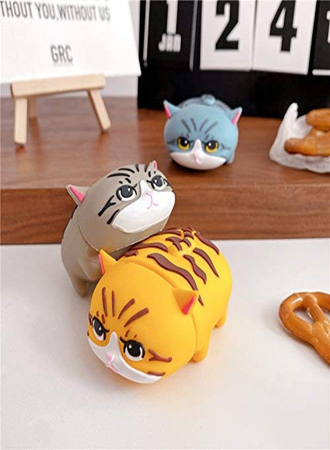 LEWOTE Silicone Case Compatible for Apple Airpods with Funny Cute Cover [Cute Pet Design](Cat Yellow) - Image 2