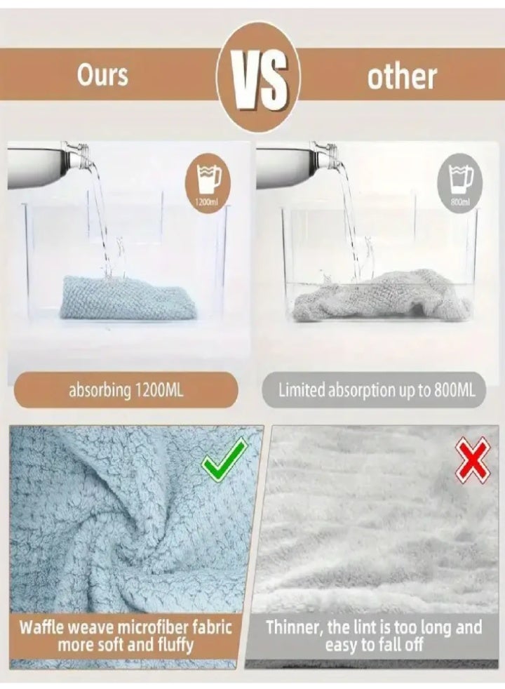 Shein Ultra-Soft Microfiber Hair Wrap Towel  – Quick Dry Turban Cap – Solid Color – Super Absorbent & Anti-Frizz - Image 3