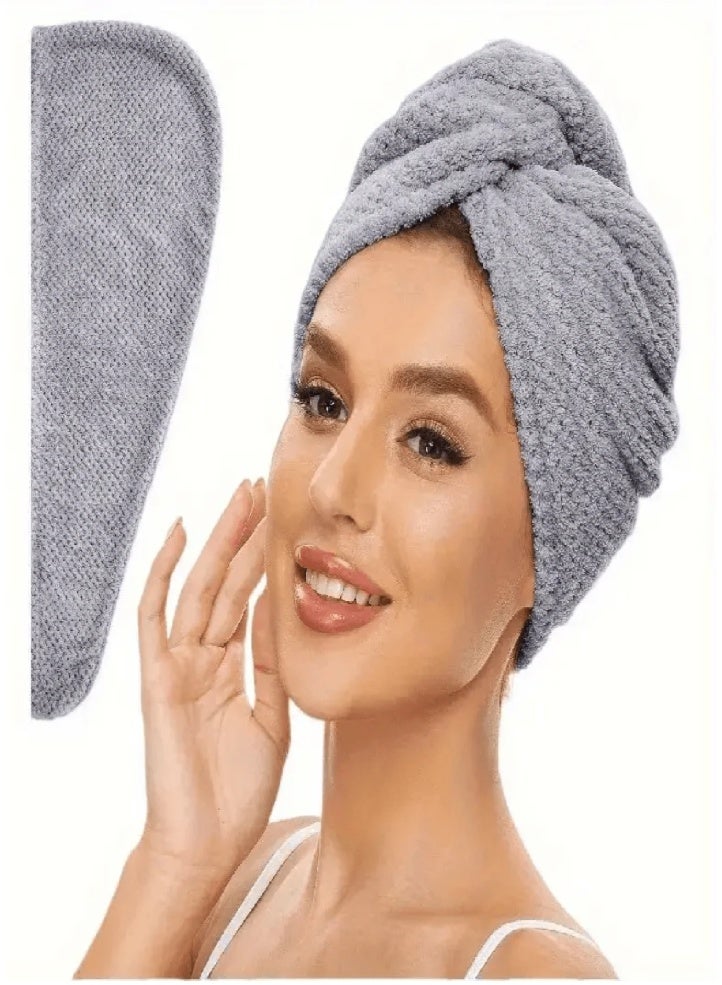 Shein Ultra-Soft Microfiber Hair Wrap Towel  – Quick Dry Turban Cap – Solid Color – Super Absorbent & Anti-Frizz - Image 5