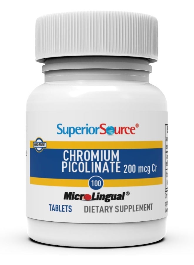 Superior Source Superior Source - Chromium Picolinate Instant Dissolve 200 Mcg. 100 Tablets  - Image 3