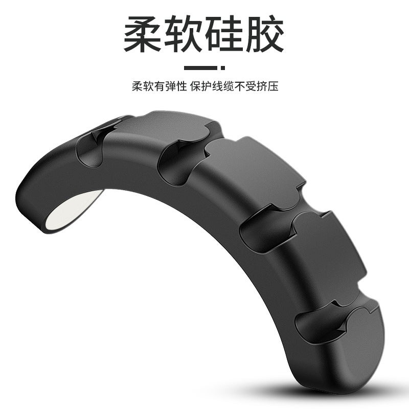 Bear Silicone Desktop Solver Data Cable Finishing Fixed Headset Clamp Wire Storage Artifact Organizer - Image 4