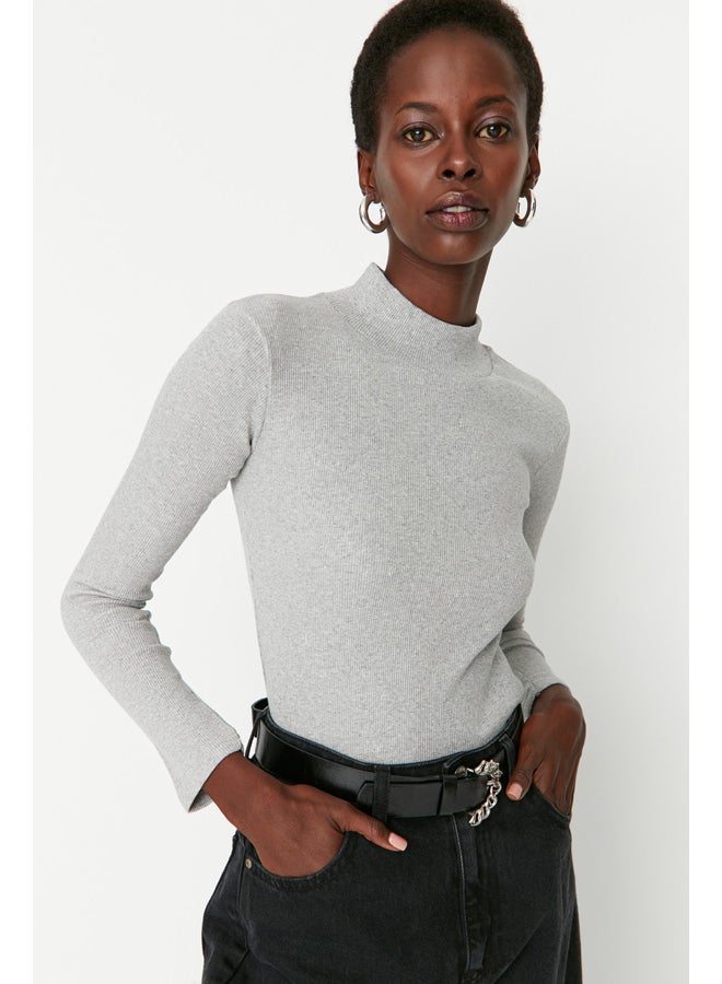 trendyol Blouse - Gray - Slim fit - Image 2