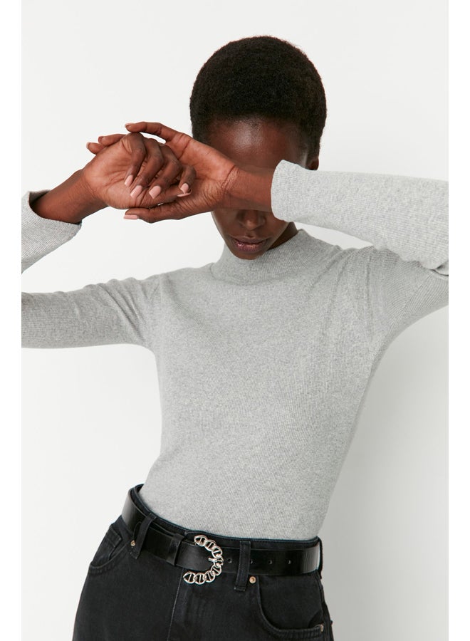 trendyol Blouse - Gray - Slim fit - Image 4