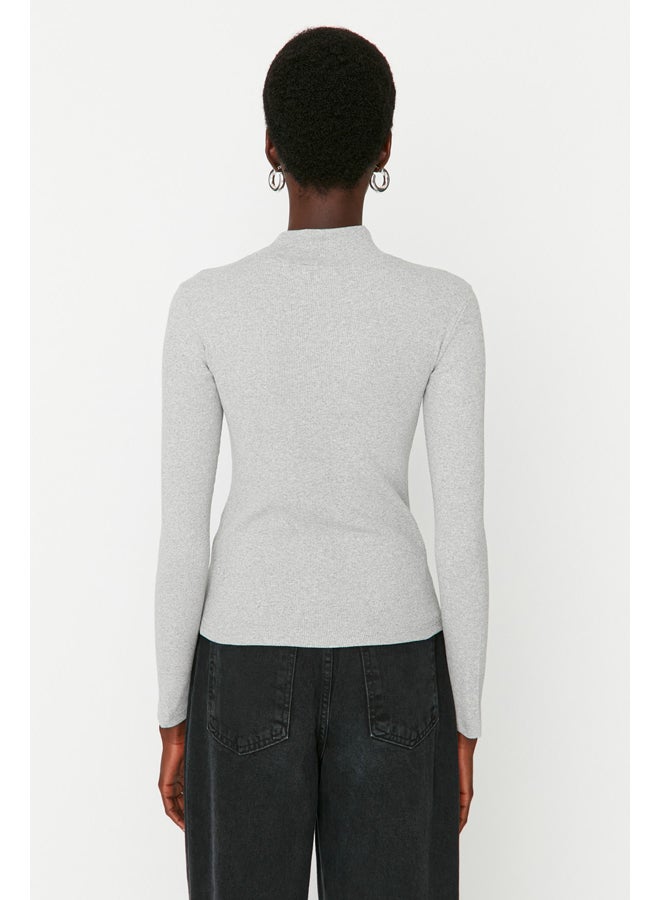 trendyol Blouse - Gray - Slim fit - Image 5