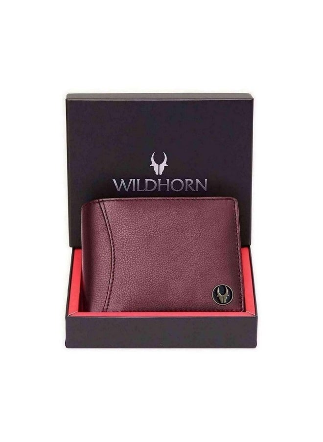 وايلدهورن محفظة جلدية محمية بتقنية Rfid من WildHorn للرجال، لون عنابي  - Image 1