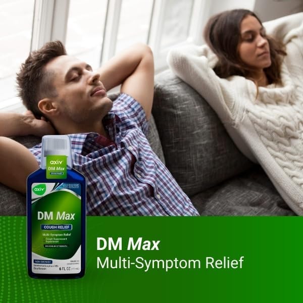 AXIV DM Max Liquid Cough  Cold Medicine for Adults Cold and Flu Medicine for Excess Mucus Relief 6 fl oz - Image 5