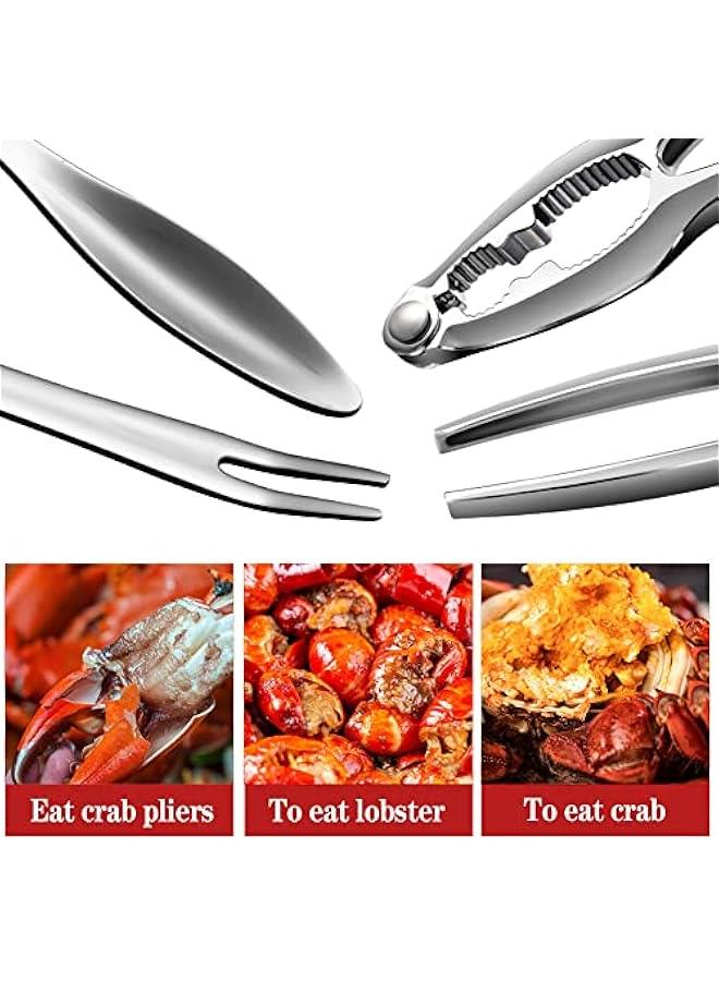Crab Crackers and Tools - Crab Leg Crackers and Tools Including 2 Lobster Crab Crackers 2 Lobster Shell Forks 2 Seafood Forks 2 Lobster Crab Mallets - Image 5