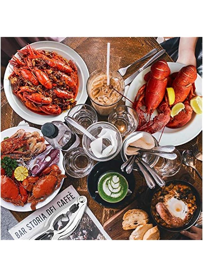 Crab Crackers and Tools - Crab Leg Crackers and Tools Including 2 Lobster Crab Crackers 2 Lobster Shell Forks 2 Seafood Forks 2 Lobster Crab Mallets - Image 2