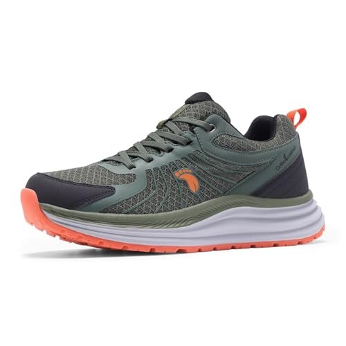 OrthoComfoot Men's Orthopedic Waterproof Running Shoes: Supportive Plantar Fasciitis Orthotic Composite Toe Neuropathy Trail Sneakers, Breathable Indoor Outdoor High Instep Golf Walking Shoes Army Green Size 11 - Image 1