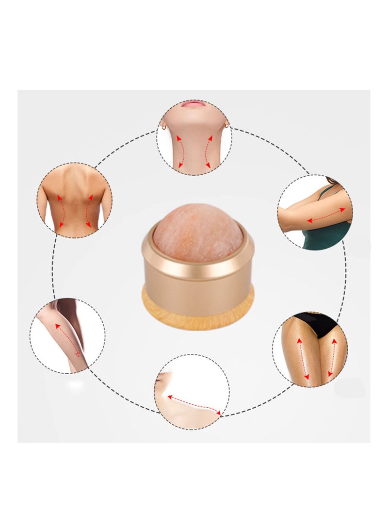SYOSI Massage Roller Ball, Himalayan Salt Ball Hand Massage Tool Salt Ball Roller Natural Therapy Roller Relaxation Roller Ball Body Massage Roller Therapeutic Roller for Neck, Back, Arm Full Body Massage  - Image 5