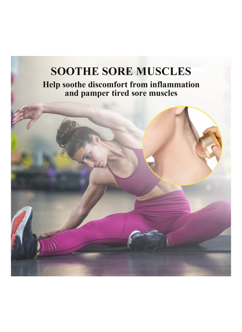 SYOSI Massage Roller Ball, Himalayan Salt Ball Hand Massage Tool Salt Ball Roller Natural Therapy Roller Relaxation Roller Ball Body Massage Roller Therapeutic Roller for Neck, Back, Arm Full Body Massage  - Image 3