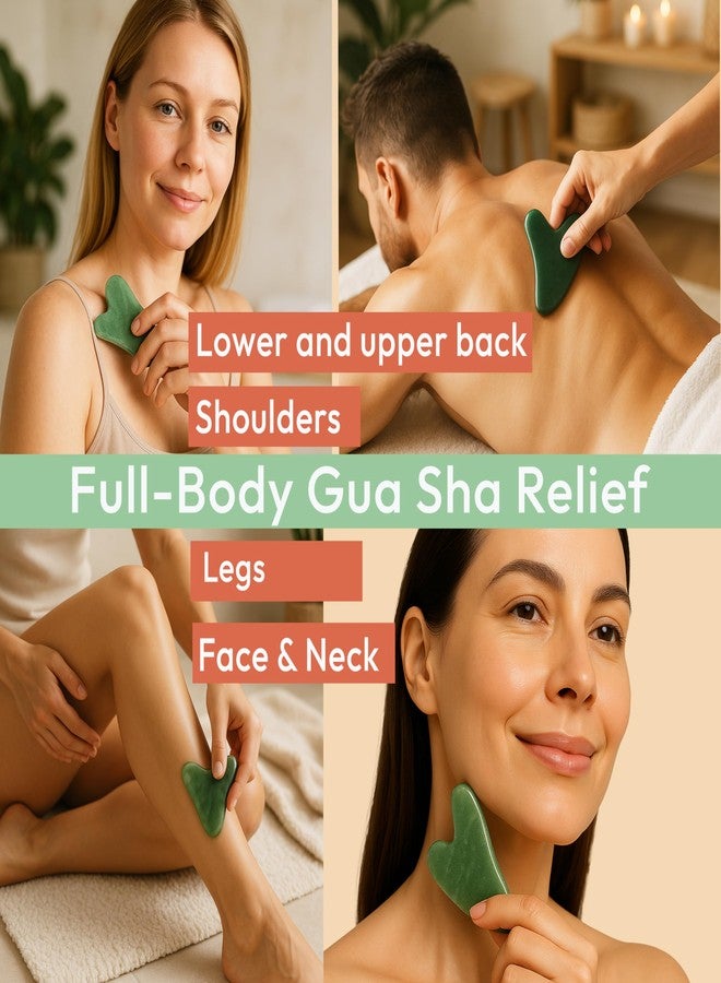 DoSensePro Jade Gua Sha Facial Tool - 100% Natural Xiuyan Jade Authentic Stone for Face Sculpting, Puffiness Relief, Lymphatic Drainage & Skin Glow - Image 4